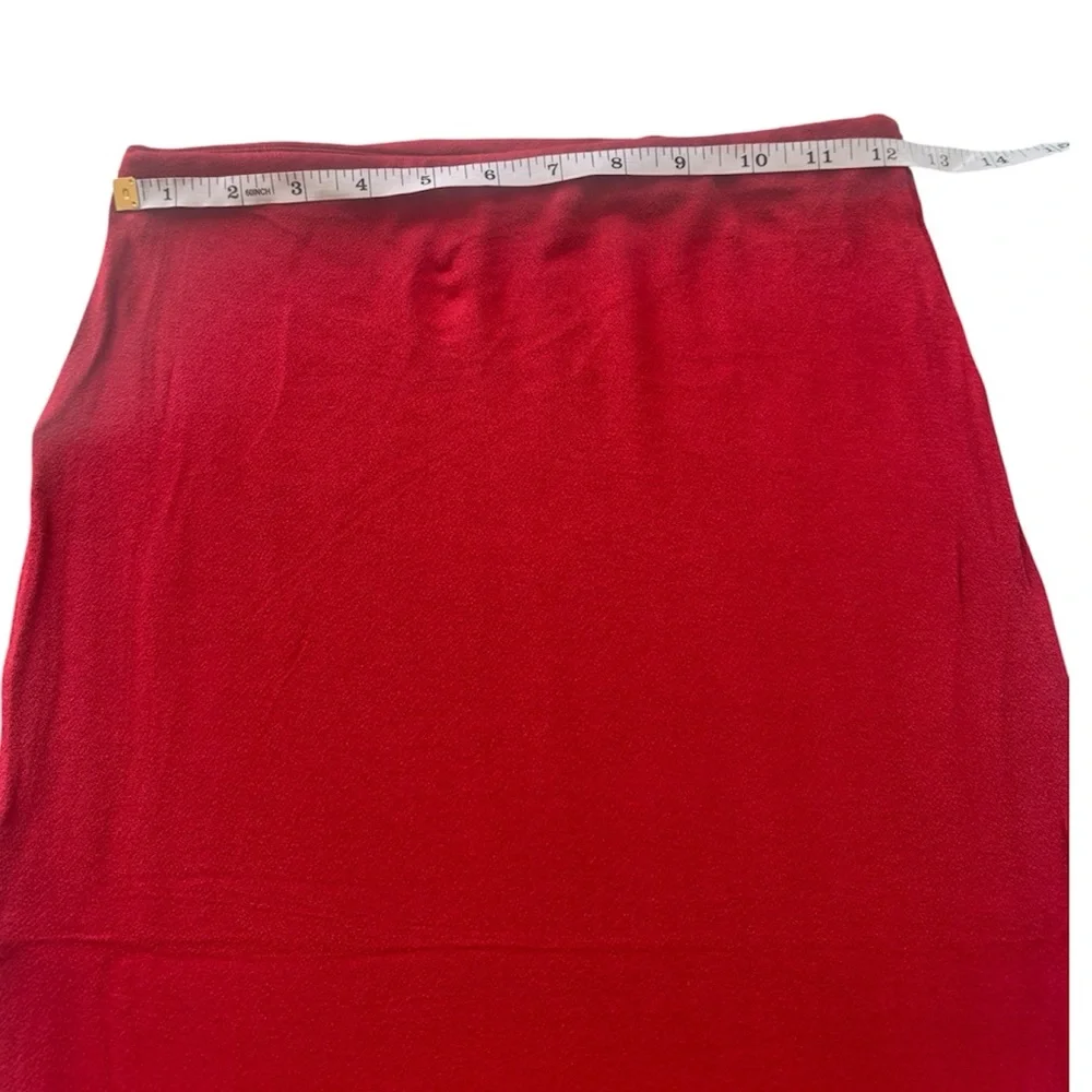 Naked Wardrobe Deep Red High-Waist Bodycon Maxi Skirt - Picture 4 of 7